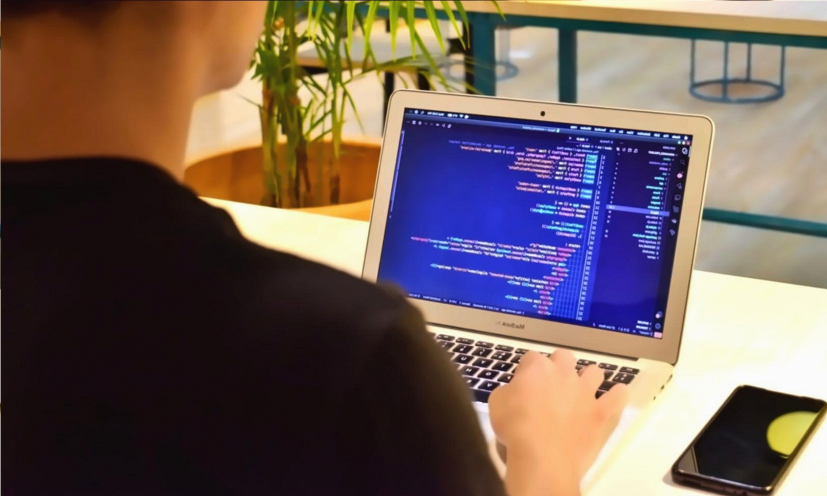 Client reviewing a prototype on screen during a consultation session